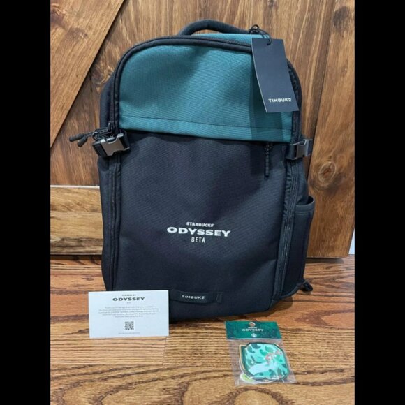 Starbucks Odyssey Timbuk2 Laptop Backpack - Collector's Item - Rare w/patches - Picture 1 of 11